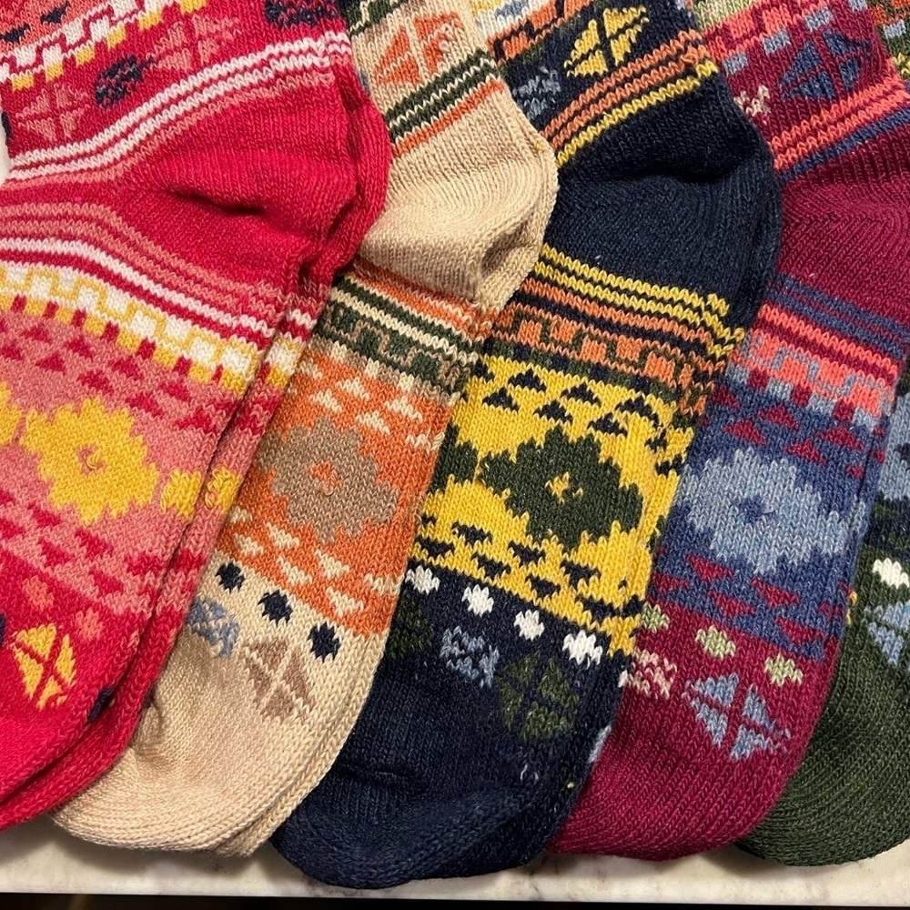 5 pack women’s winter cold weather multi color thermal knit crew socks size 6-10 - Picture 3 of 9
